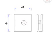Shower Bracket - Concealed Fixing - 44 x 44 - Matt Black